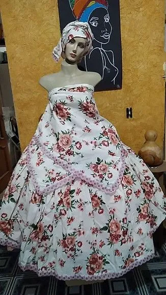 Baiana Colorida Floral - artesanato feito à mão por Ateliê Ofatemi