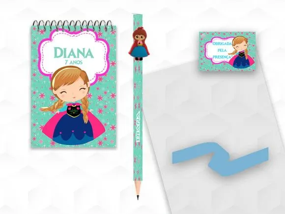 Bloquinho com Aplique Anna Cute Personalizado - artesanato feito à mão por creativitybynina
