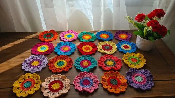 Flores Japonesas em Crochê para Customização (80 Unidades) - foto 4