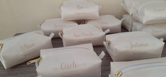 Necessaire mini box - branco e marfim - foto 5
