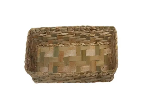 Cesta de Palha de Taboa Vime Caixa Organizadora 22x12x08 - foto 4