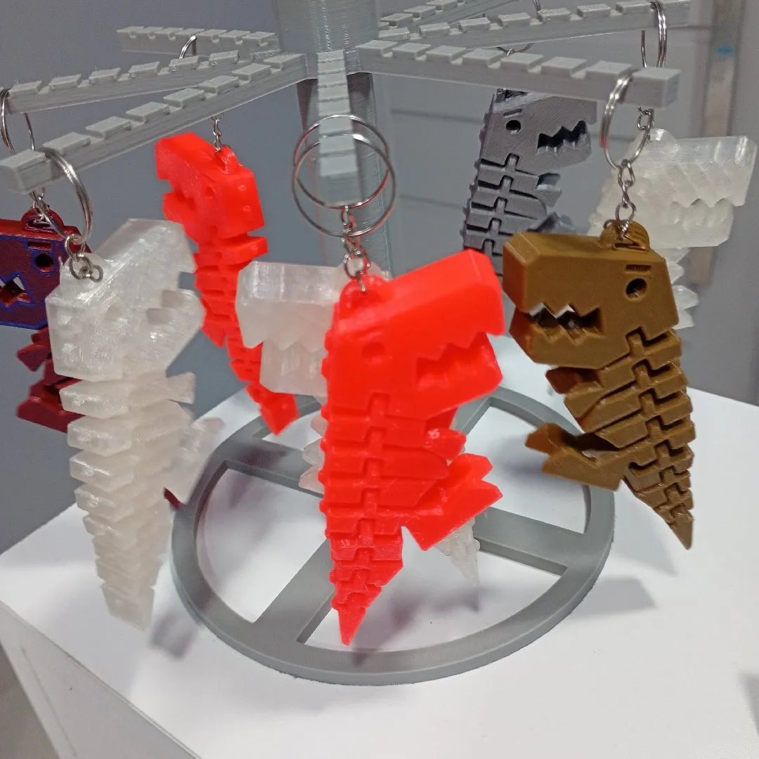 Kit de Chaveiros Dinossauro T-Rex Articulado 3D - foto 5
