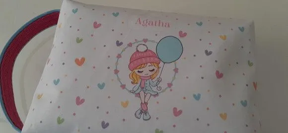 Necessaire G personalizada - menina e balão - foto 2