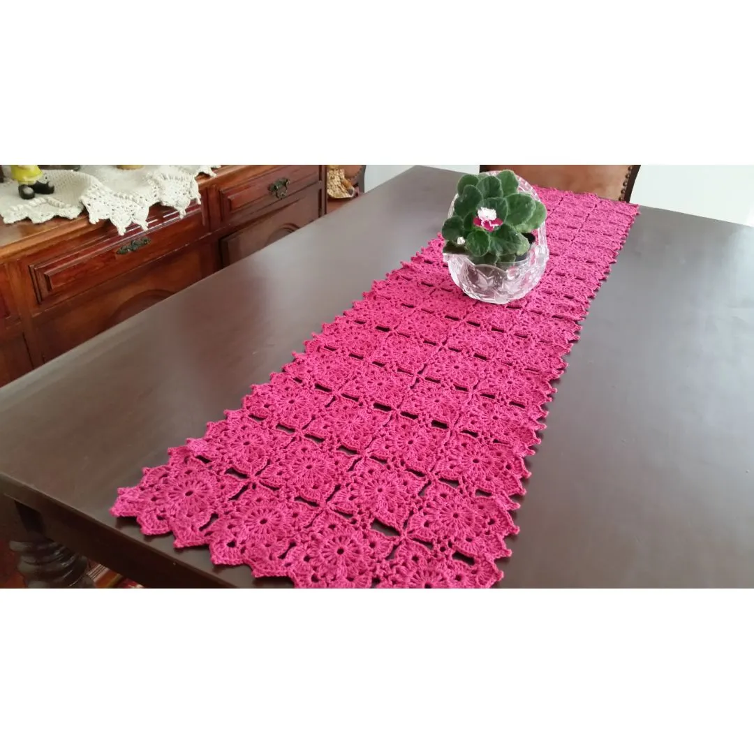 Caminho de Mesa em Crochê - Pink - foto 4
