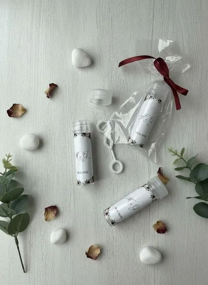 Bolha de Sabão - Casamento Personalizado - artesanato feito à mão por Mi Papelaria Criativa