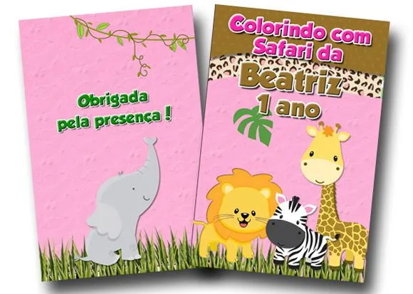 Revista colorir safari rosa 14x10