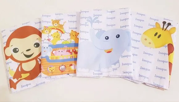 Kit 4 paninhos para bebê - feito à mão por Innovare Studio