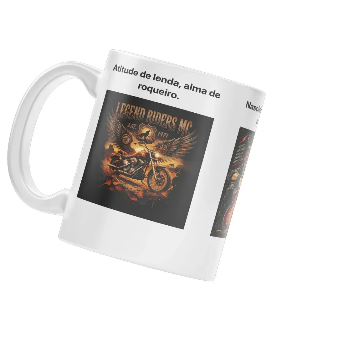 Caneca Rock Forever Guitarra e Vinil Vintage 325ml - foto 4