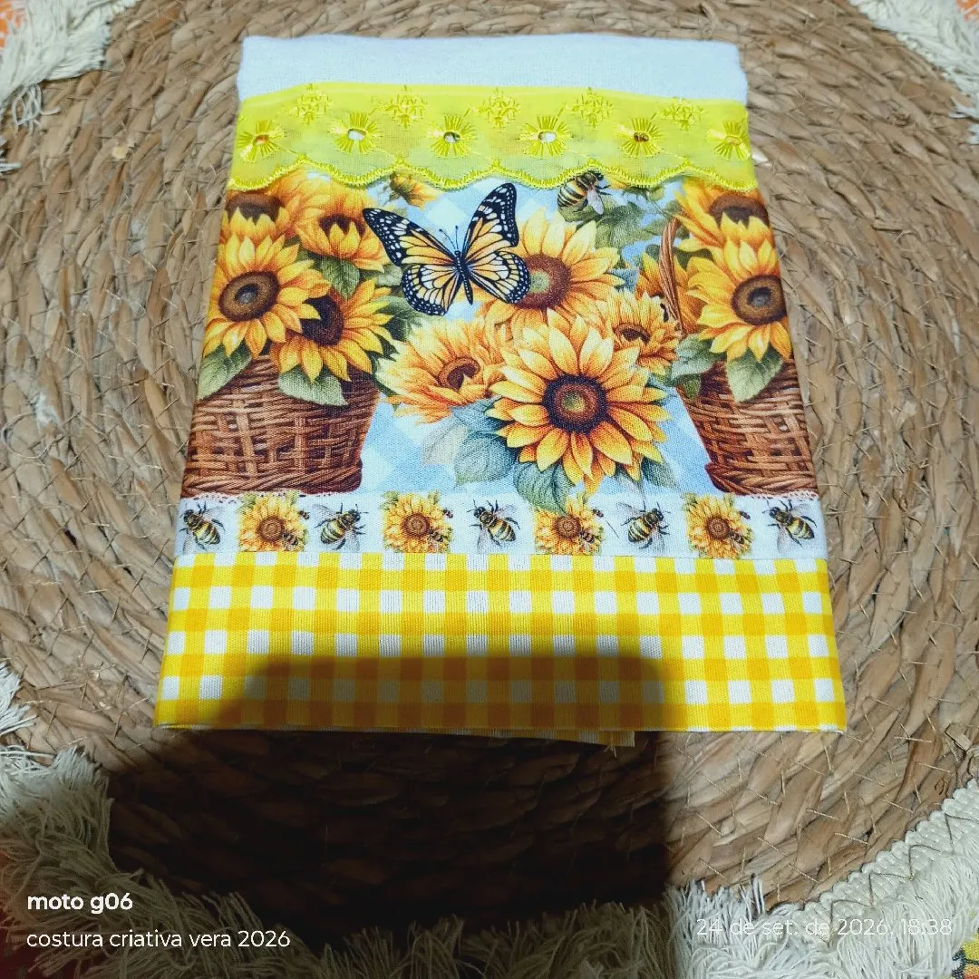 kit 2 pano de prato tema girassol 🌻 - foto 2