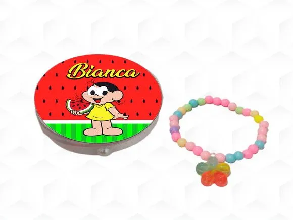 Latinha com Pulseira Magali Personalizada - artesanato feito à mão por creativitybynina