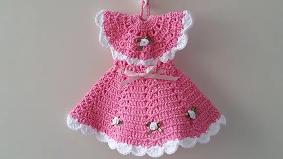 Pegador de Panelas Vestido Rosália (20 cm x 15 cm ) - foto 2