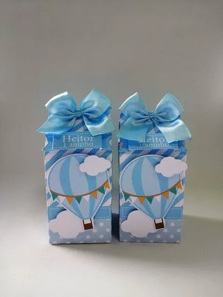 Caixa Milk Balão de ar quente - artesanato de Fina Essência Papelaria Personalizada