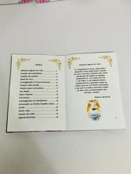 Livro de Orações Luxo com Foto para Batismo - foto 4