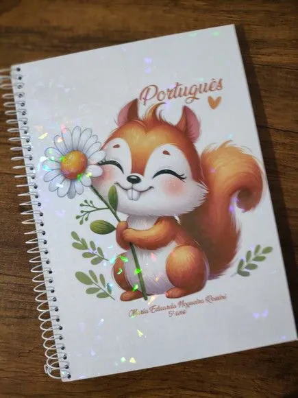 Caderno Capa Dura 1/4 (pequeno) Espiral 48fls - Esquilinho