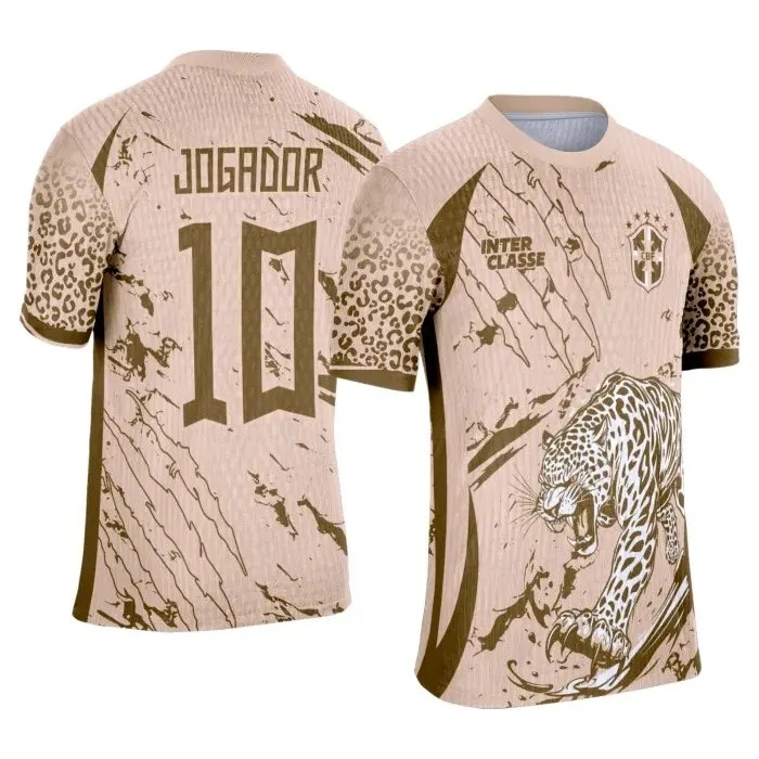 Camisa Interclasse Modelo 263 Onça Bege - artesanato de JD PRINT 3D