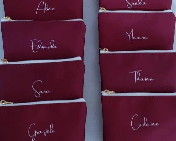 Necessaire personalizada - madrinhas Marsala - foto 3
