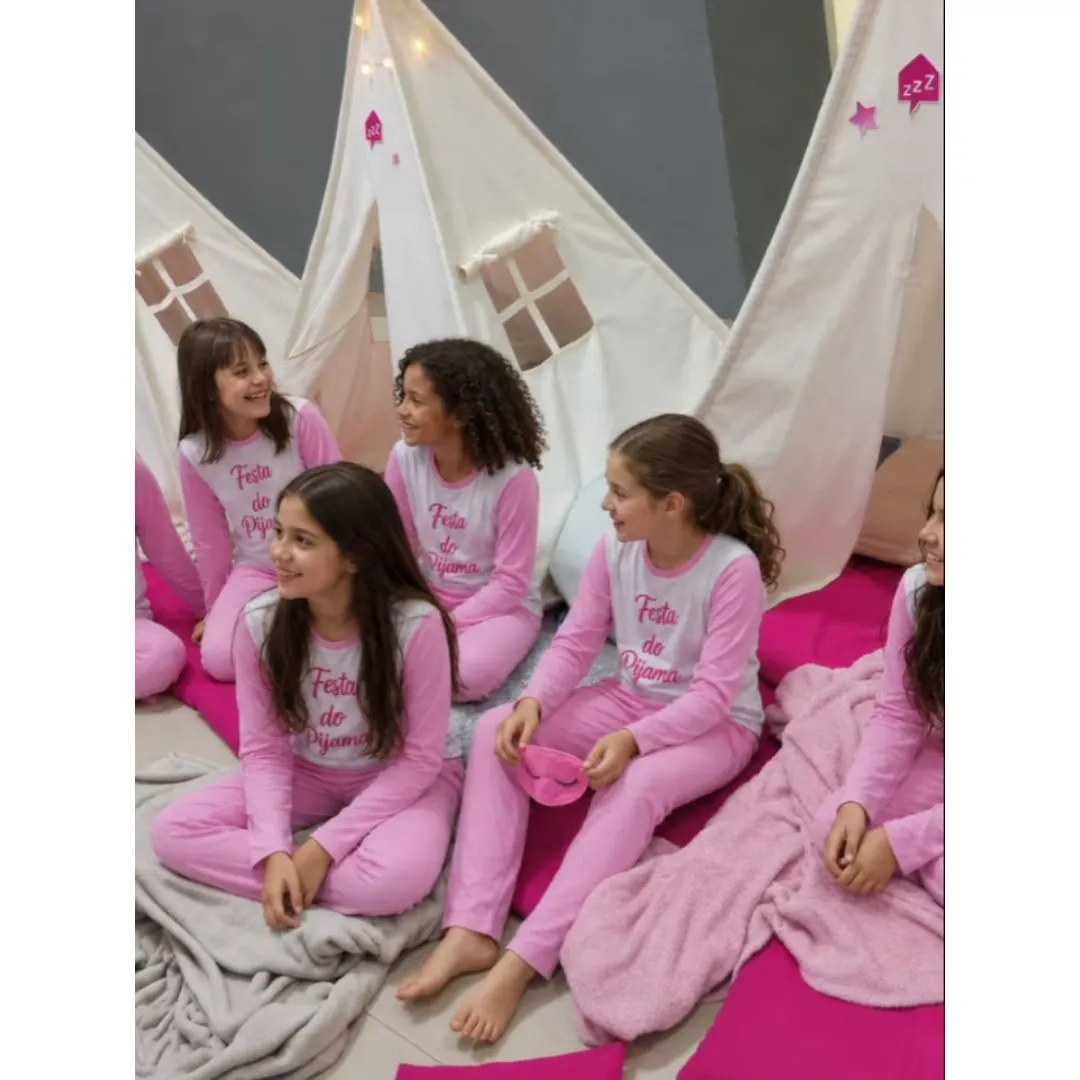 pijamas kit festa do pijama/noite do pijama/modelo longo,frio,inverno/personalizado - foto 4