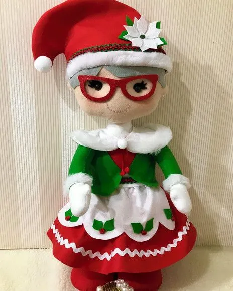 Kit Casal Papai e Mamãe Noel em Pé 45cm - foto 2