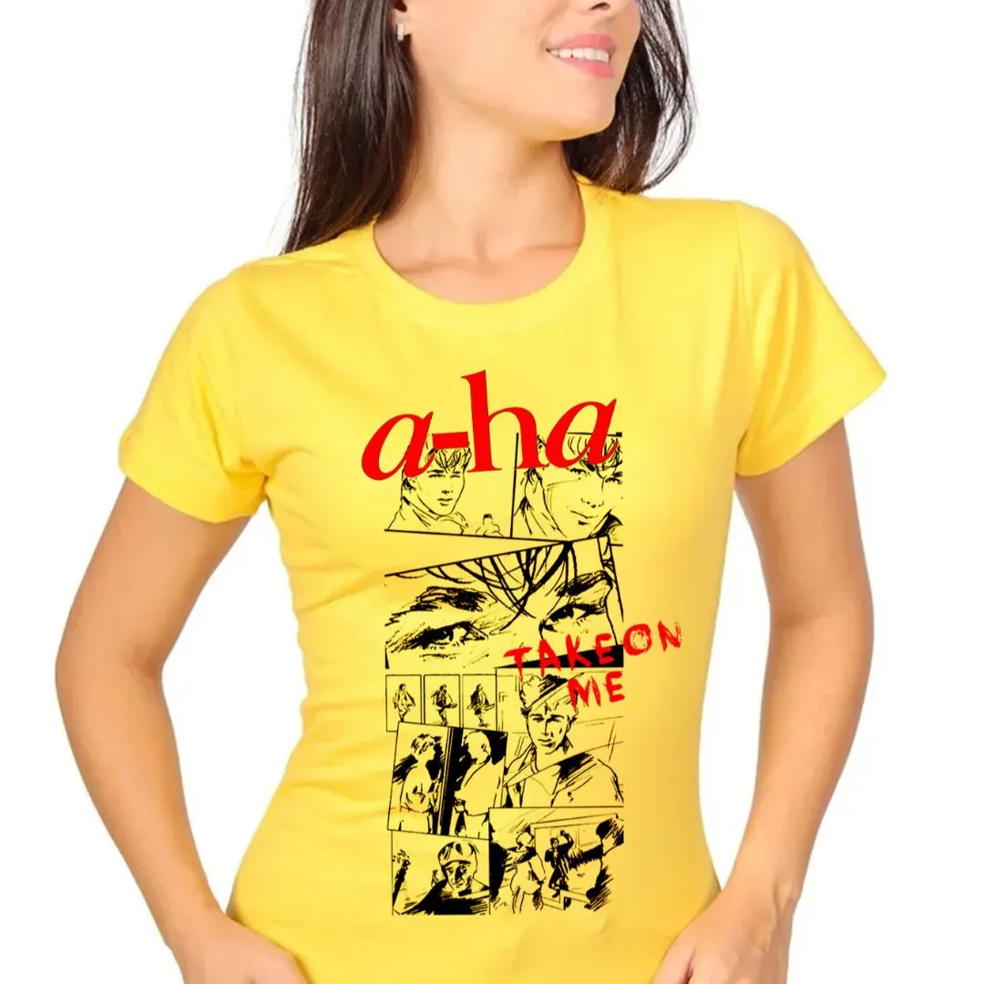 Camiseta a-Ha take on me, banda new wave clássica anos 80, estampa exclusiva tamanhos babylook e unisex - foto 3