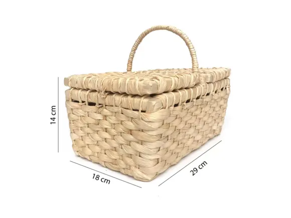 Mini Cesta De Piquenique Palha De Milho Picnic 29x18x14 - foto 2