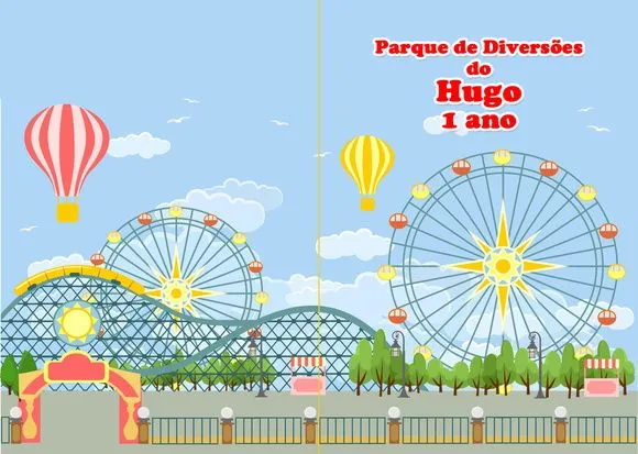 Revista colorir parque de diversão 14x10 - artesanato de PAPCRIE