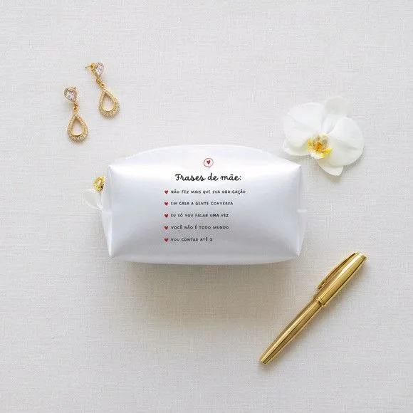 Necessaire Mini Box - Frases de Mãe - artesanato feito à mão por Innovare Studio