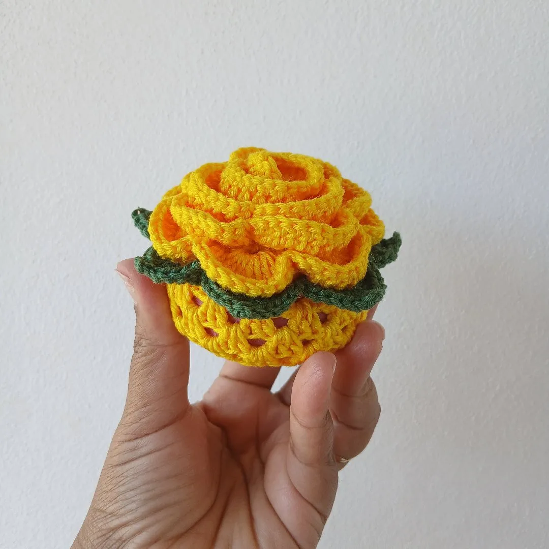 Sache para sabonete em flor de croche - foto 2