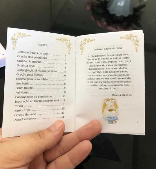 Mini livro de orações para batismo 7x10 - foto 2