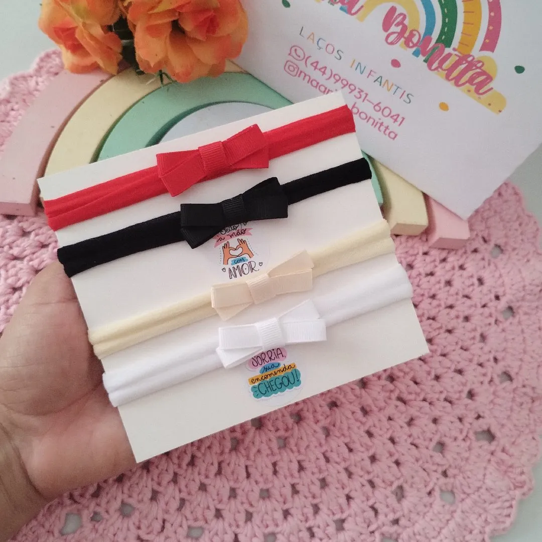 kit 4 faixinhas de bebê., tiara de bebe - foto 6