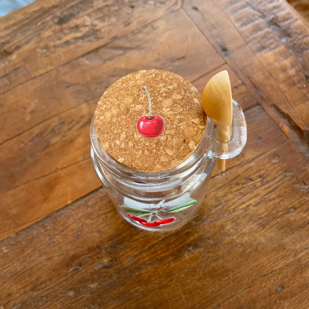 Potinho de vidro para tempero cerejinhas - foto 2