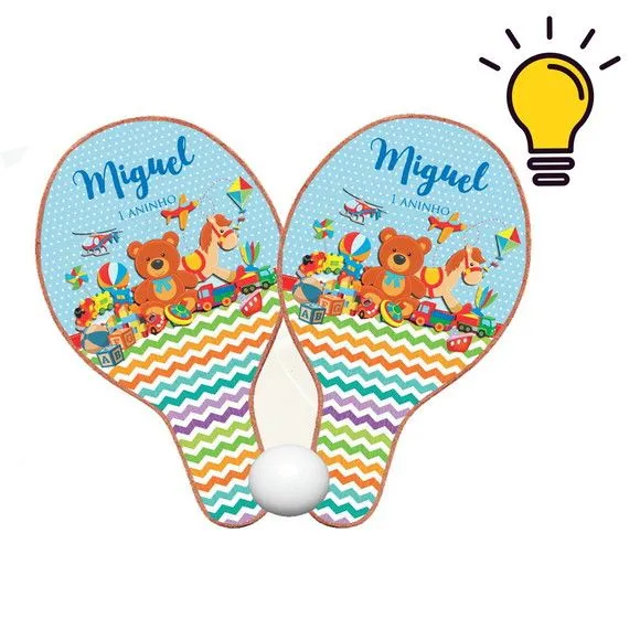 Raquete Ping Pong - Brinquedos - feito à mão por Mi Papelaria Criativa