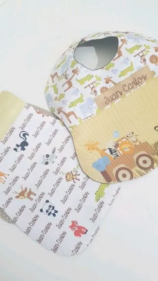 Kit Babador e regurgitador personalizados - artesanato feito à mão por Innovare Studio
