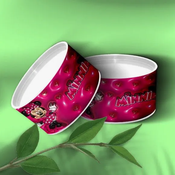 Tubo Lata - Minnie Rosa Personalizada - feito à mão por Mi Papelaria Criativa