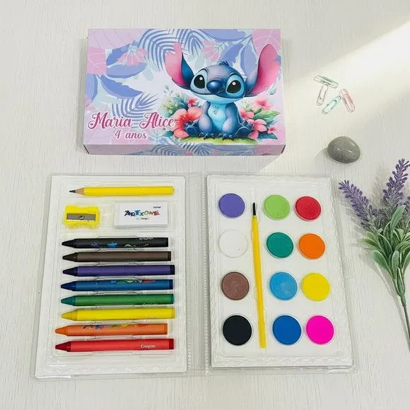 Estojo de Pintura - Stitch Personalizado