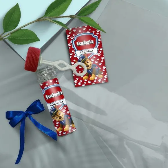 Bolha de Sabão - Patrulha Canina Personalizado