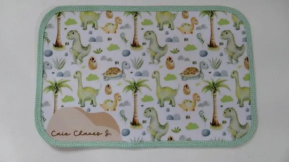 Jogo Americano Infantil - Dinossauros - artesanato feito à mão por Innovare Studio
