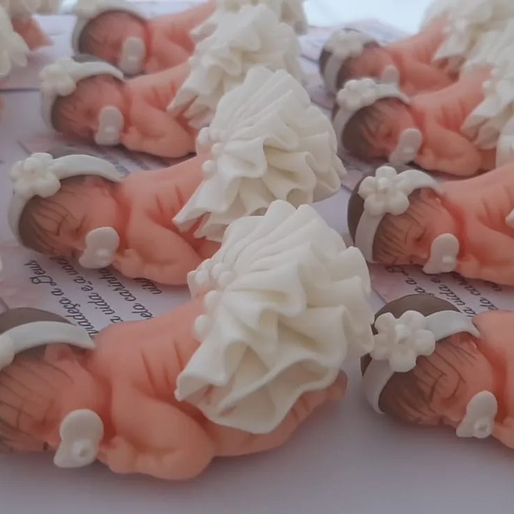 Lembrancinha maternidade menina biscuit kit c/20 - foto 4