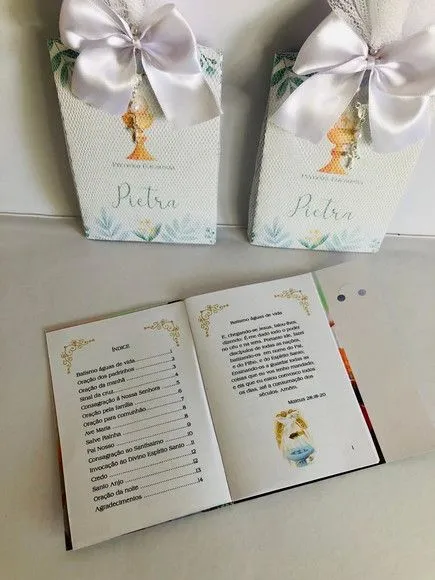 Livro de Orações Luxo com Foto para Comunhão - foto 3