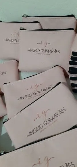 Necessaire personalizada - Logomarca - feito à mão por Innovare Studio