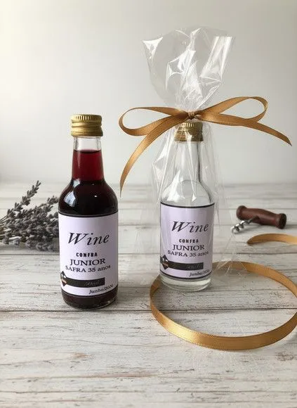 Garrafinha Wine 50ml Lembrancinha - artesanato feito à mão por Mi Papelaria Criativa