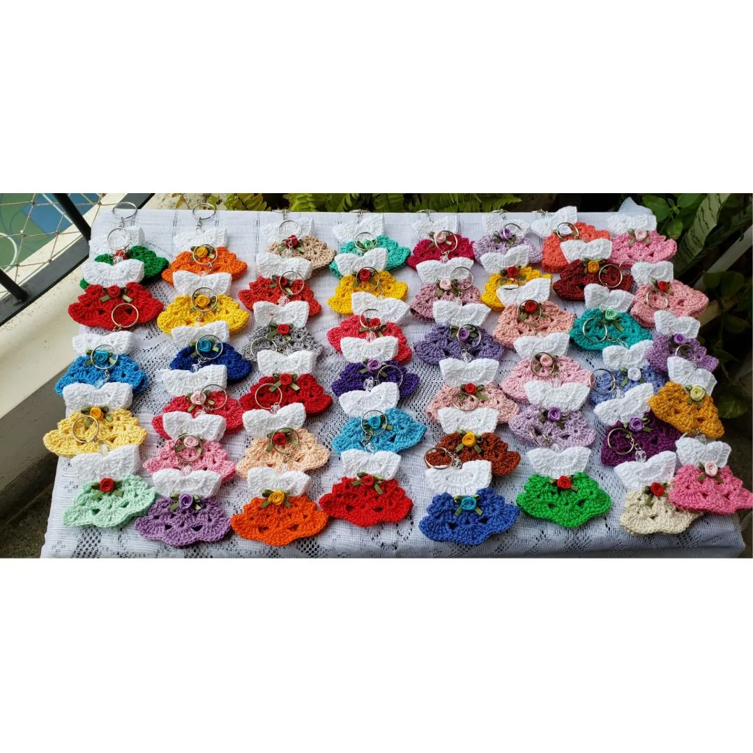 Kit 10 Chaveiros “Mini Vestidinhos Coloridos” (Lembrancinhas) - foto 2