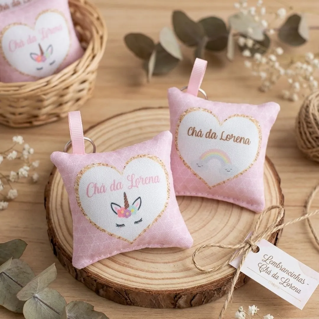 Kit 20 Chaveiros Almofadinha Personalizados | Lembrancinhas para Chá de Bebê - foto 8