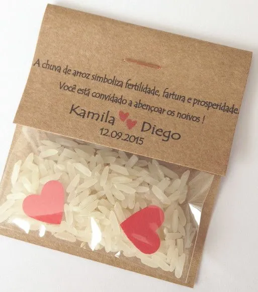 Chuva de arroz - artesanato feito à mão por Mi Papelaria Criativa
