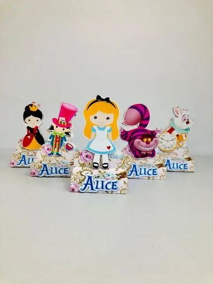 Porta chocolate duplo Alice no país das maravilhas - artesanato de Fina Essência Papelaria Personalizada