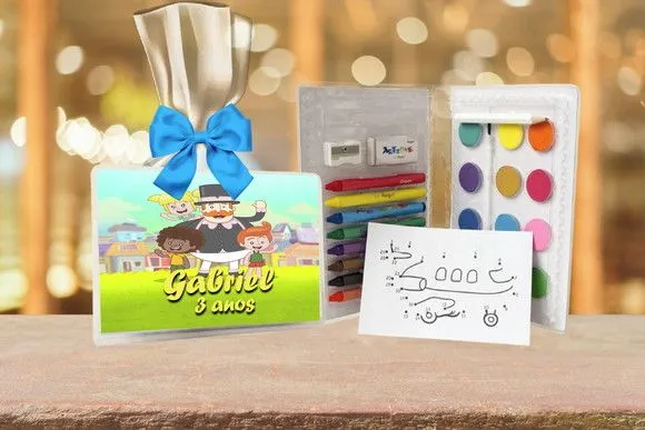 Estojo de Pintura Mundo Bita Personalizado - feito à mão por Artmanha Lembrancinhas