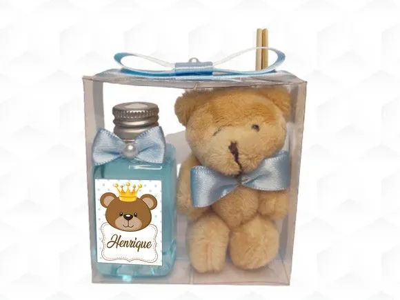 Aromatizador com Ursinho Cabeça de Urso Personalizado - artesanato feito à mão por creativitybynina