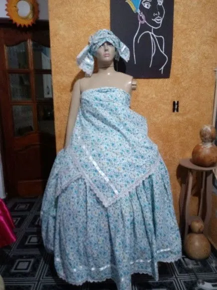 Baiana floral azul - foto 3