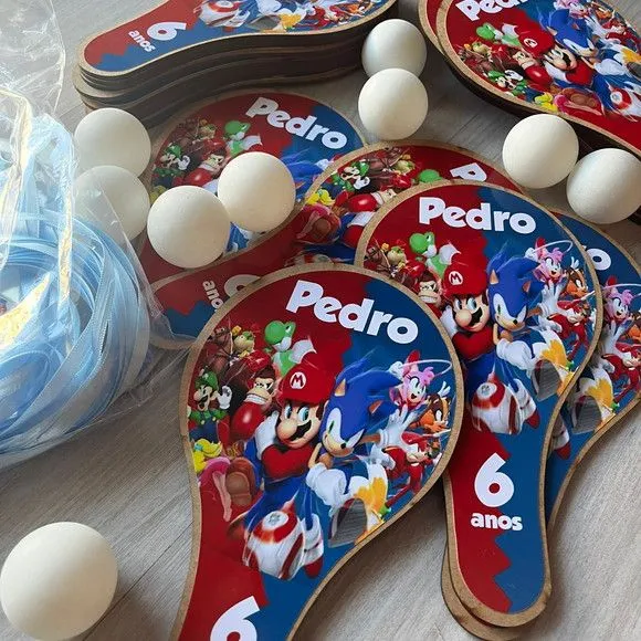Raquete Ping Pong - Sonic e Mario - foto 2