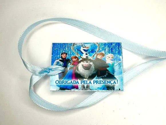 Tag Frozen Personalizada - feito à mão por Mi Papelaria Criativa