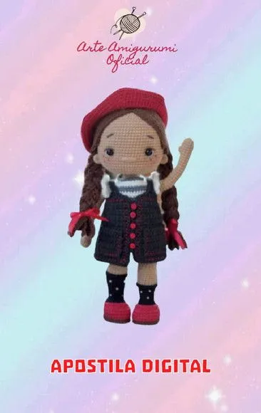 Receita Boneca Emilly Amigurumi - feito à mão por Arte Amigurumi Oficial